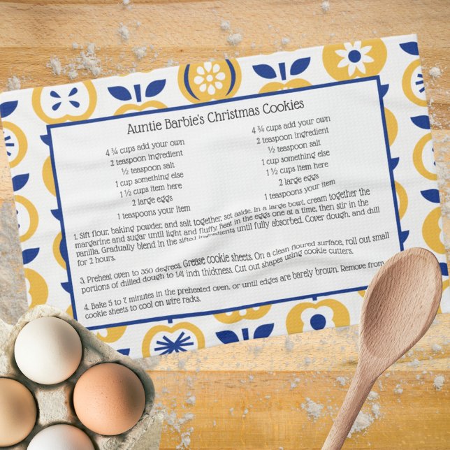 Norwegian Scandinavian Nordic Hygge Apple Recipe Tea Towel (Creator Uploaded)