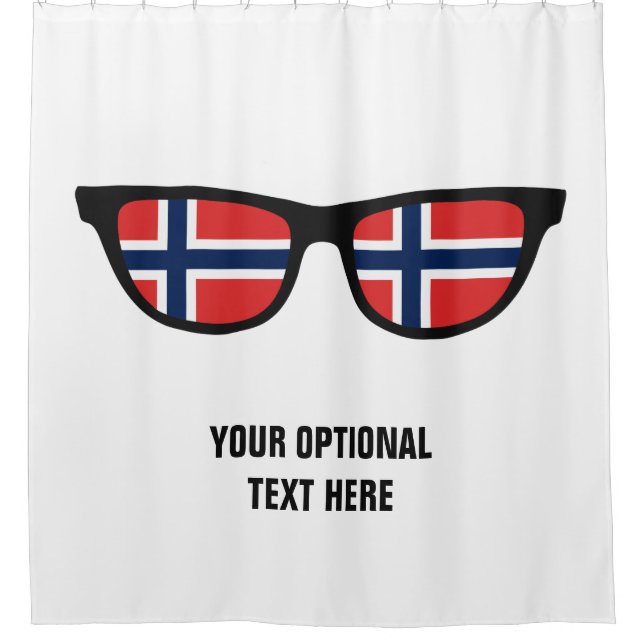 Norwegian Shades custom shower curtain (Front)