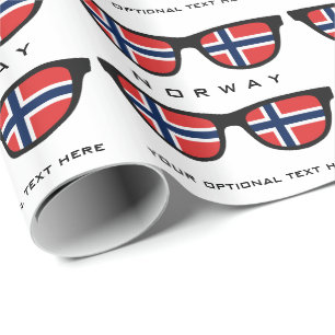 Norwegian Shades custom text & colour gift wrap