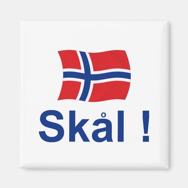 Norwegian Skal! (Cheers) Magnet (Front)