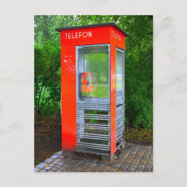 Norwegian Telephone Booth Postcard (Front)