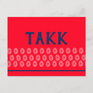 Norwegian Thank You Postcard