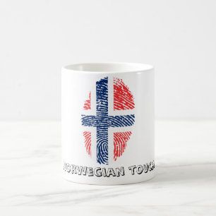 Norwegian touch fingerprint flag coffee mug