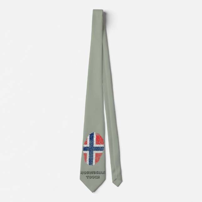 Norwegian touch fingerprint pattern tie (Front)