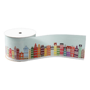 Norwegian Town House - Scandinavian Collection Grosgrain Ribbon