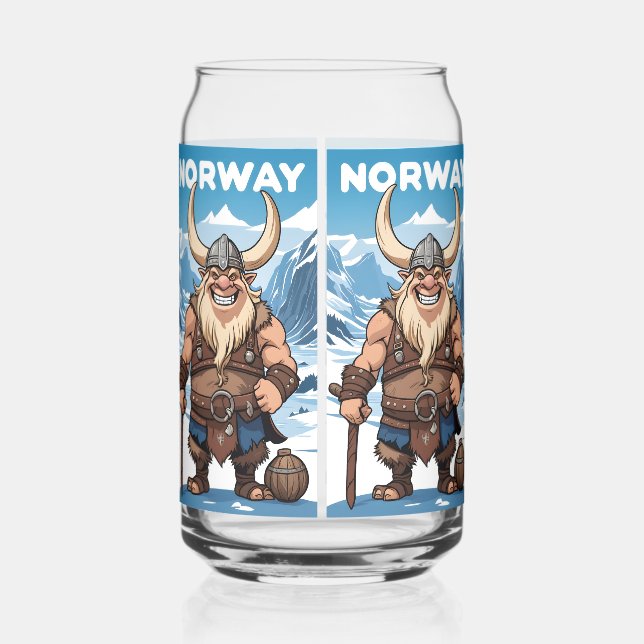 Norwegian Troll Can Glass (Back)