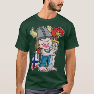 Norwegian Troll Norway Map Flag T-Shirt