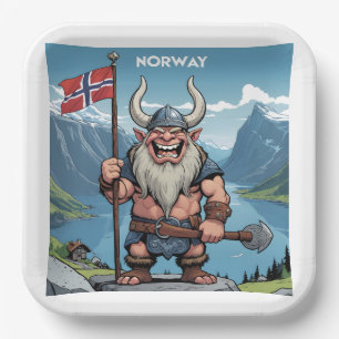 Norwegian Troll Paper Plate