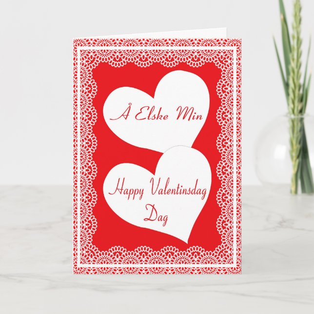 Norwegian Valentine's Day Card For My Love (Front)
