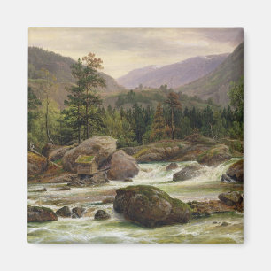 Norwegian Waterfall, 1840 Magnet