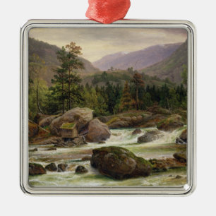 Norwegian Waterfall, 1840 Metal Tree Decoration