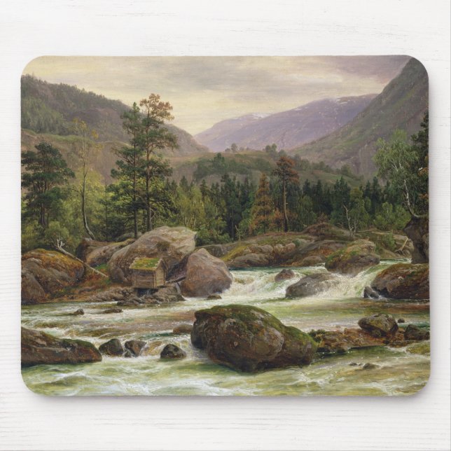 Norwegian Waterfall, 1840 Mouse Mat (Front)