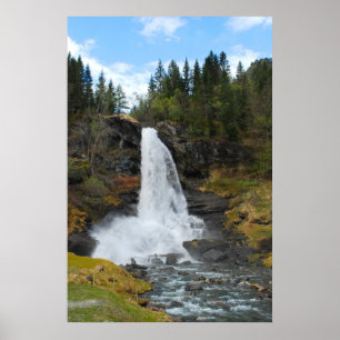 Norwegian Waterfall Poster