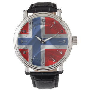 Norwegian waving flag watch