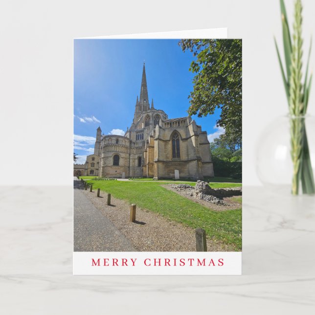 Norwich Cathedral view Christmas card  (Front)