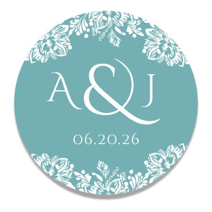 Norwich Classic Wedding Monogram Classic Round Sticker
