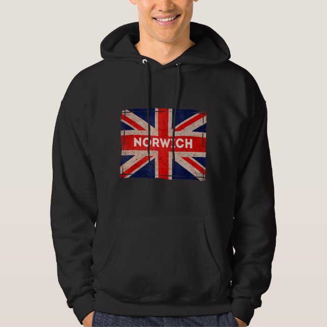 Norwich Norfolk Flag England Broads City Holidays  Hoodie (Front)