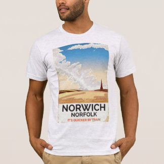 Norwich, Norfolk vintage style rail travel poster T-Shirt