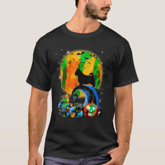 Norwich Terrier And Yellow Moon Halloween Funny Do T-Shirt