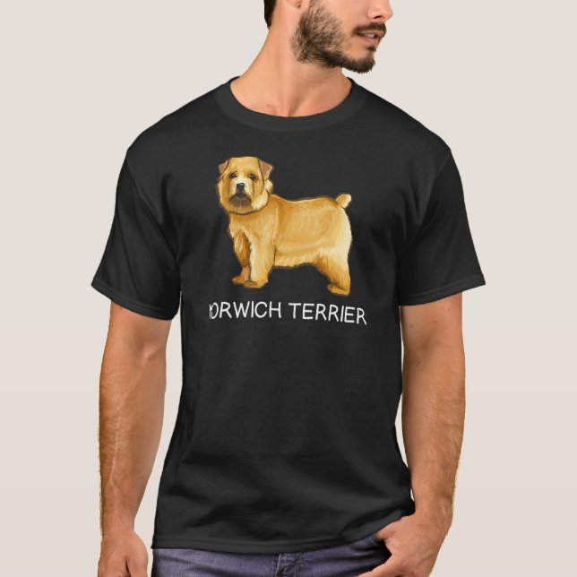 Norwich Terrier Crazy Dog T-Shirt (Front)