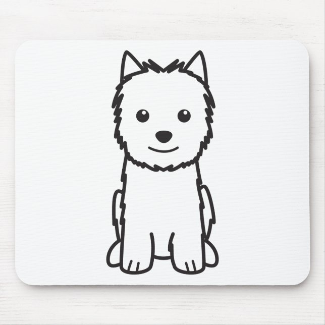 Norwich Terrier Dog Cartoon Mouse Mat (Front)