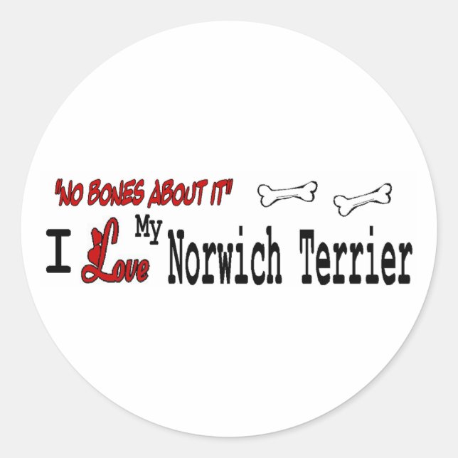 Norwich Terrier (I Love) Sticker (Front)