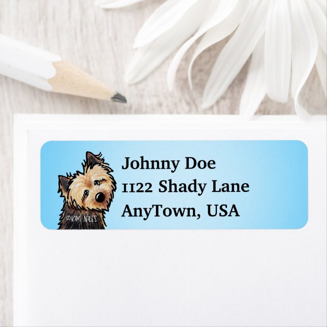 Norwich Terrier KiniArt Labels (Insitu)