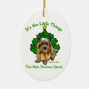 Norwich Terrier Lovers Christmas Ceramic Tree Decoration