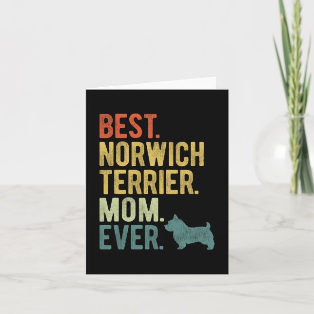 Norwich Terrier Mum Ever Dog Lovers Mother's Day  Card (Front)