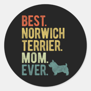 Norwich Terrier Mum Ever Dog Lovers Mother's Day Classic Round Sticker