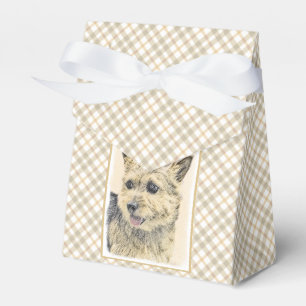 Norwich Terrier Painting - Cute Original Dog Art Favour Box