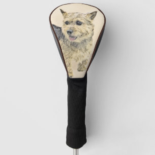Norwich Terrier Painting - Cute Original Dog Art Golf Head Cover