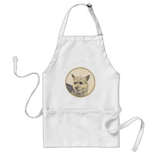 Norwich Terrier Painting - Cute Original Dog Art Standard Apron