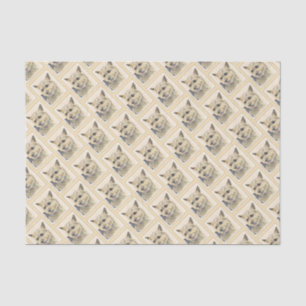 Norwich Terrier Painting - Cute Original Dog Art Tissue Paper