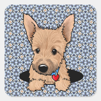 Norwich Terrier Puppy Square Sticker
