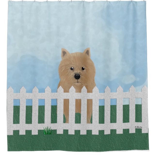Norwich Terrier Shower Curtain (Front)