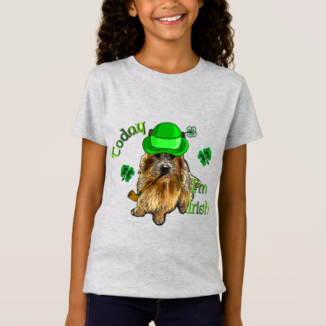Norwich Terrier St Patricks T-Shirt (Front)