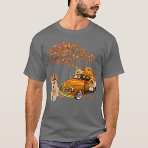 Norwich Terrier Wearing Hat Fall Tree Pickup Truck T-Shirt
