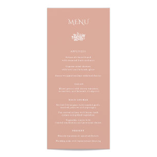 Norwich Wedding Dinner Menu