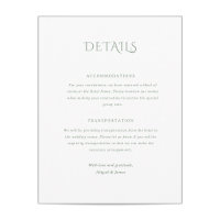 Norwich Wedding Enclosure Card