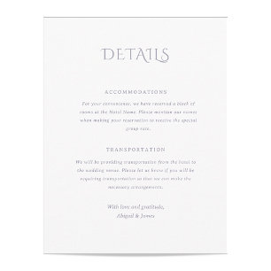 Norwich Wedding Enclosure Card