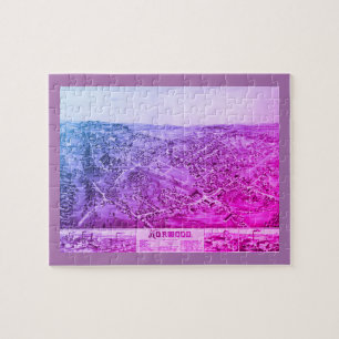 Norwood, MA Vintage Map 1882 Jigsaw Puzzle