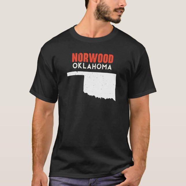 Norwood USA State America Travel Oklahoman T-Shirt (Front)