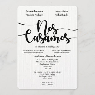 NOS CASAMOS SPANISH WEDDIN INVITATION