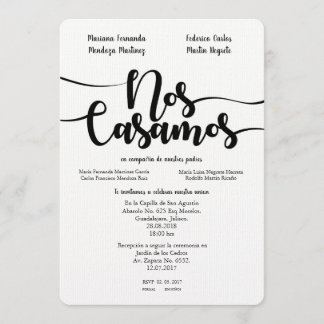 NOS CASAMOS SPANISH WEDDIN INVITATION