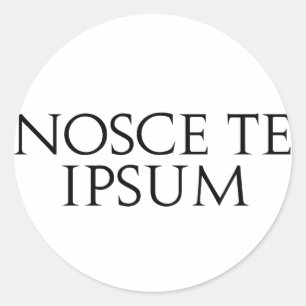 Nosce Te Ipsum Classic Round Sticker
