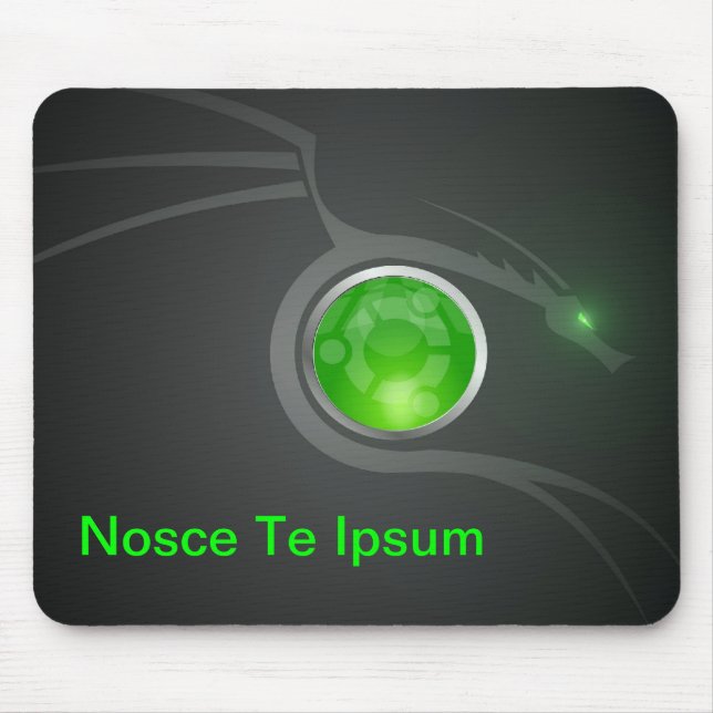 Nosce Te Ipsum Ubuntu dragon enthusiast mousepad (Front)