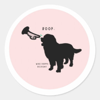 Nose Boop Dog Love  Classic Round Sticker