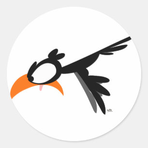 Nose-diving lil' birdie :) sticker