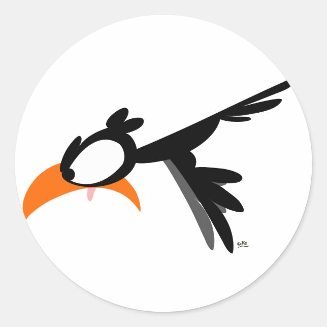 Nose-diving lil' birdie :) sticker (Front)